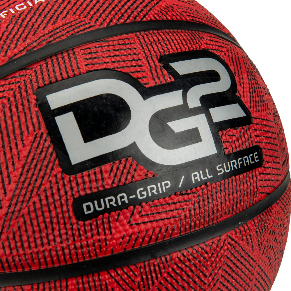 Dura-Grip 230 Rubber Basketball - Scarlet, Womens - 28.5