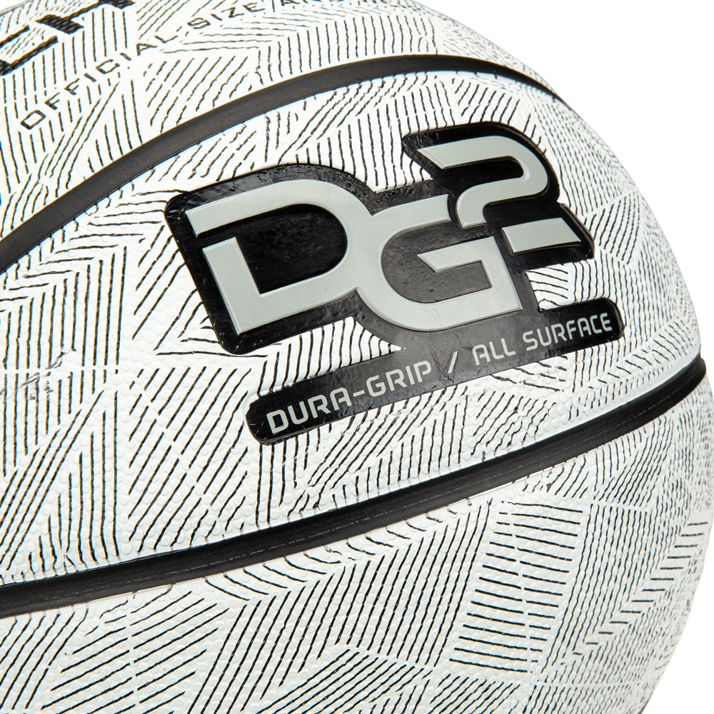 Dura-Grip 230 Rubber Basketball - White, Regulation