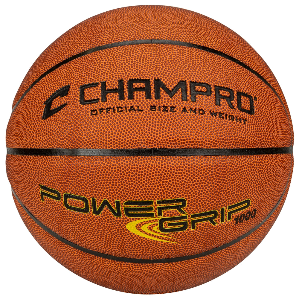 PowerGrip 1000 Premium Sponge Indoor/Outdoor Basketball - Orange, JUNIOR - 27.5