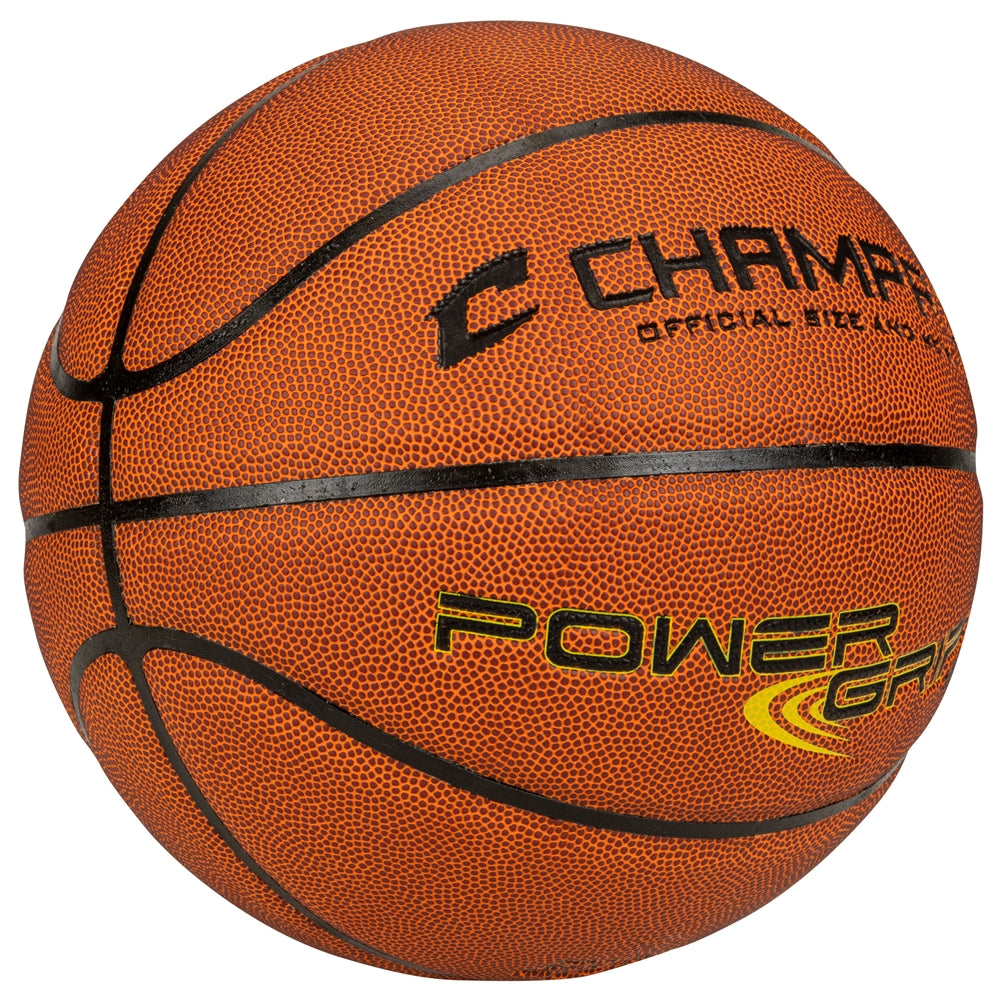 PowerGrip 1000 Premium Sponge Indoor/Outdoor Basketball - Orange, JUNIOR - 27.5