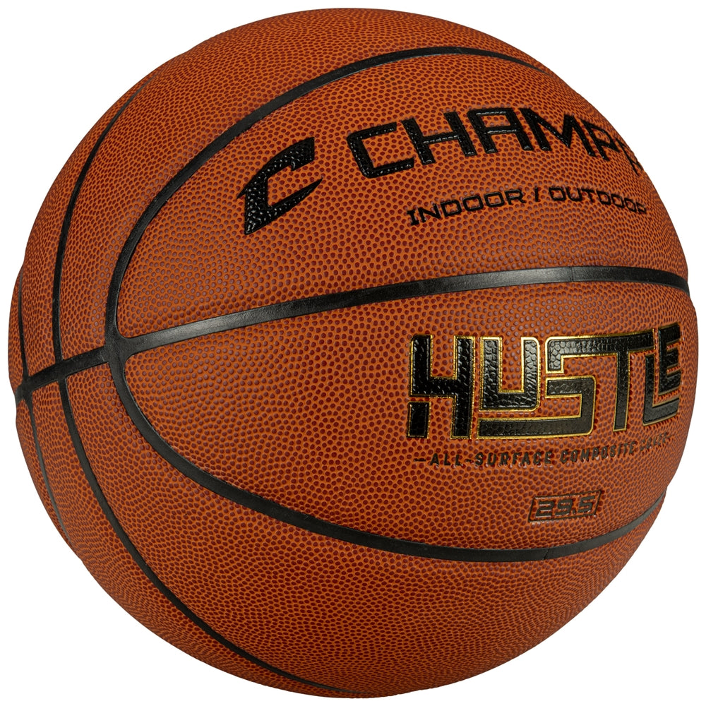 Hustle Indoor/Outdoor Composite Basketball - Orange, Womens - 28.5