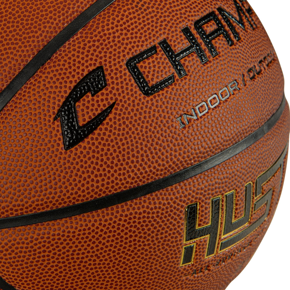 Hustle Indoor/Outdoor Composite Basketball - Orange, JUNIOR - 27.5