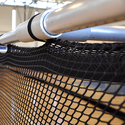 Batting Tunnel Net - Indoor Multi-Sport  (70 ft.L x 12 ft.W x 12 ft.H) (3/4 in. Knotless Nylon Mesh) (Black - UV Stabilized)