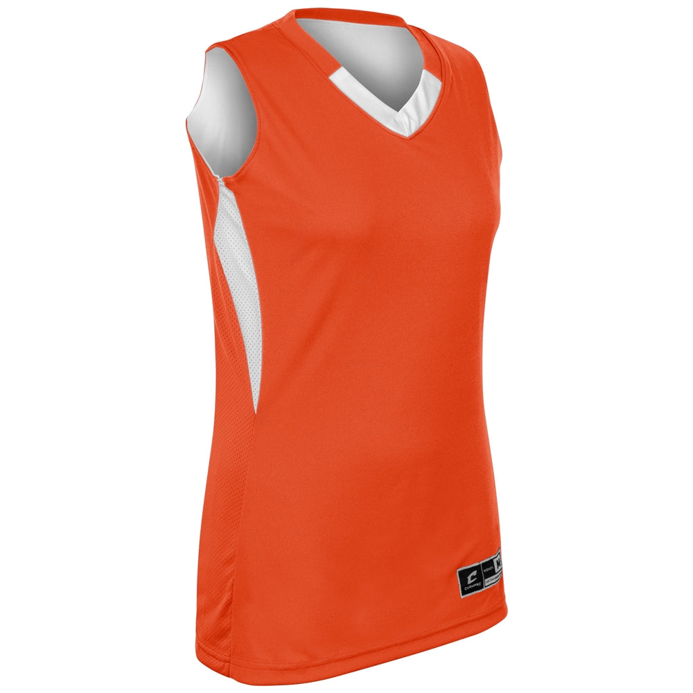 Post Up Jersey - Orange White - Girls - Small
