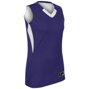 Post Up Jersey - Purple White - Girls - Medium