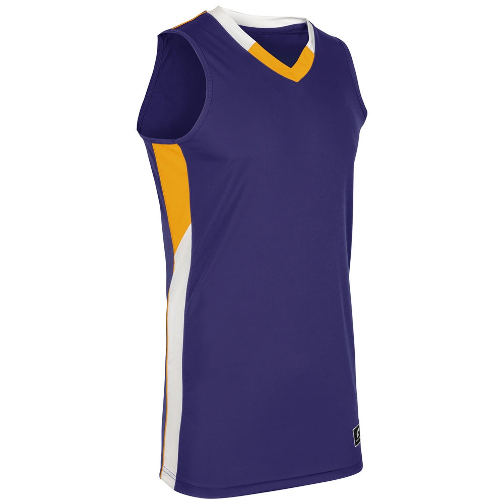Rebel Basketball Jersey - Purple Gold White - Youth - Large