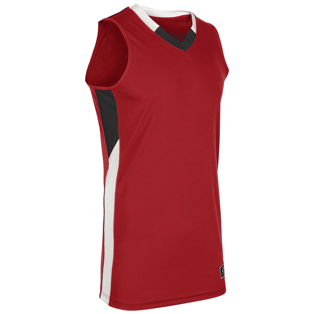 Rebel Basketball Jersey - Scarlet Black White - Adult - Medium