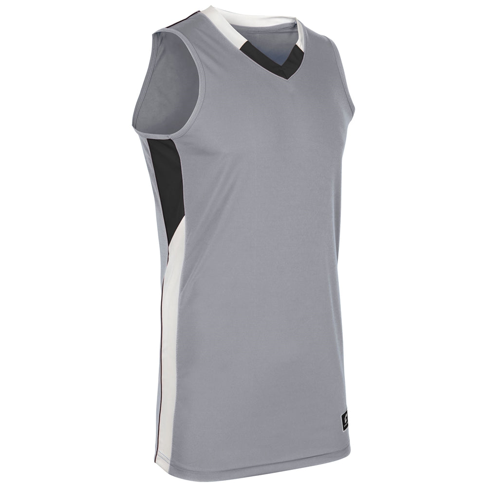 Rebel Basketball Jersey - Silver Black White - Adult - XXLarge