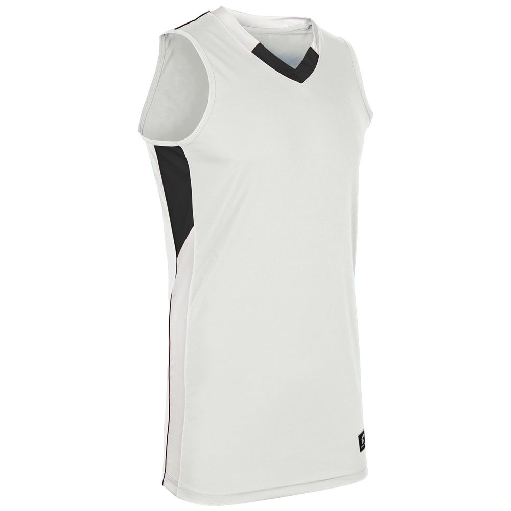 Rebel Basketball Jersey - White Black White - Adult - Extra-Large