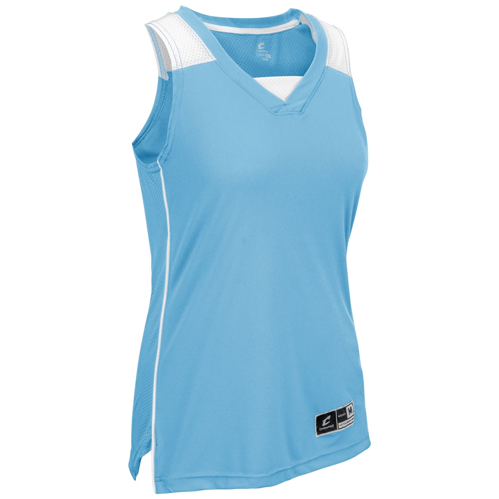 Prime Basketball Jersey - Light Blue White - Womens - Extra-Large