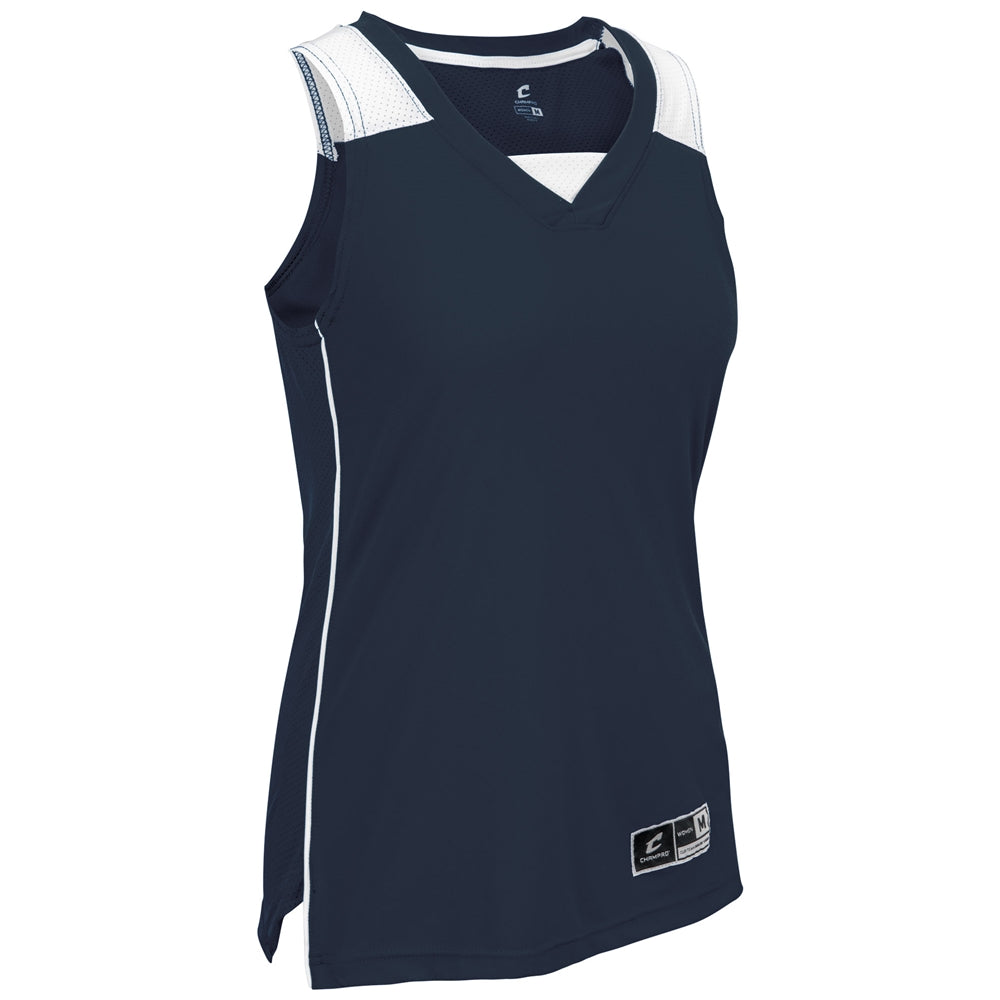 Prime Basketball Jersey - Navy White - Womens - Medium