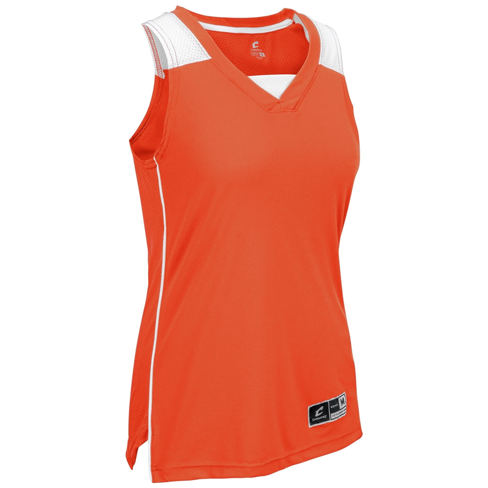 Prime Basketball Jersey - Orange White - Womens - Extra-Large