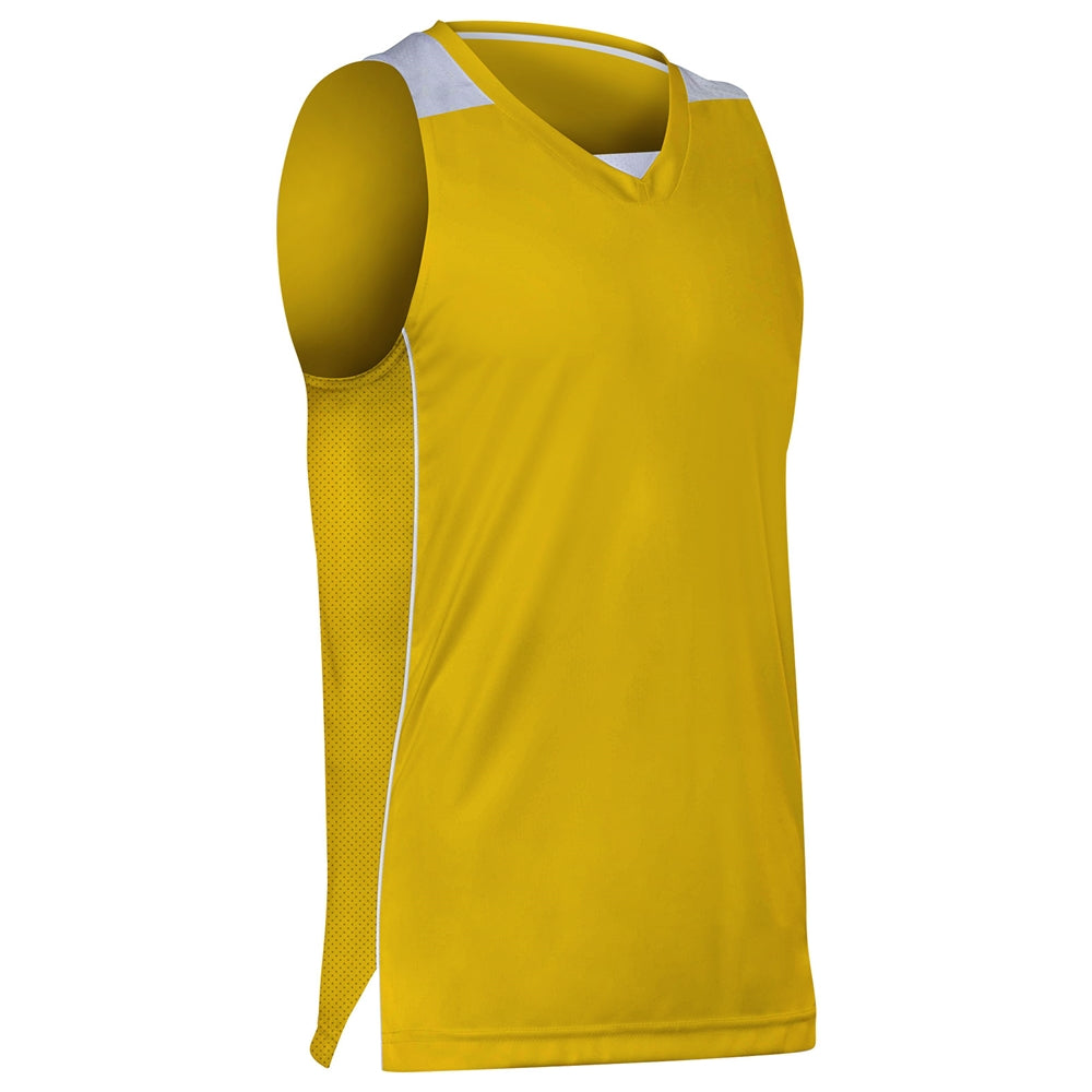 Prime Basketball Jersey - Gold White - Youth - Small