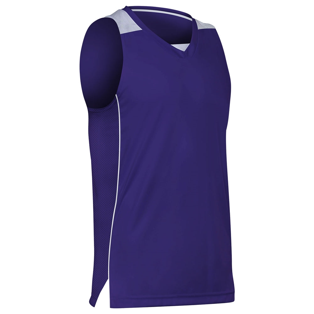 Prime Basketball Jersey - Purple White - Adult - Extra-Large