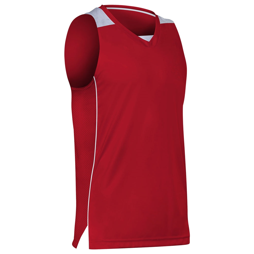 Prime Basketball Jersey - Scarlet White - Adult - Extra-Large