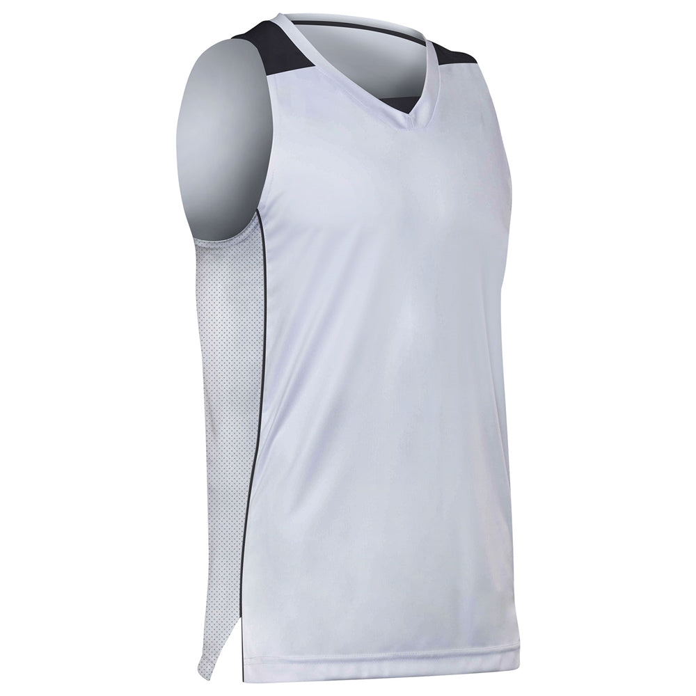 Prime Basketball Jersey - White Black - Adult - Extra-Large