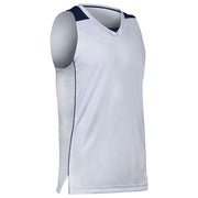 Prime Basketball Jersey - White Navy - Youth - Medium