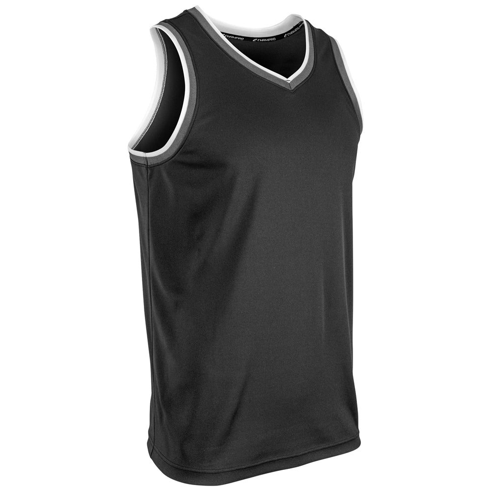 Forward Basketball Jersey - Black Silver White - Youth - Large