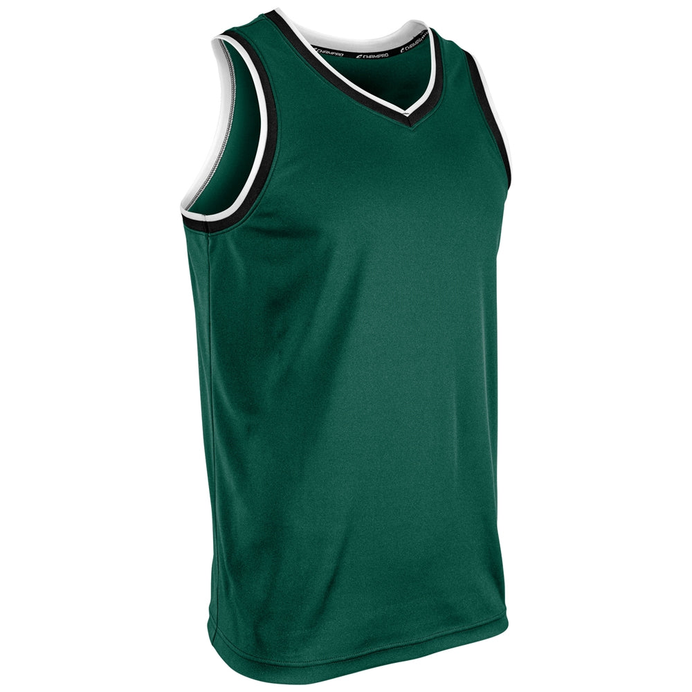 Forward Basketball Jersey - Forest Green Black White - Adult - Extra-Large