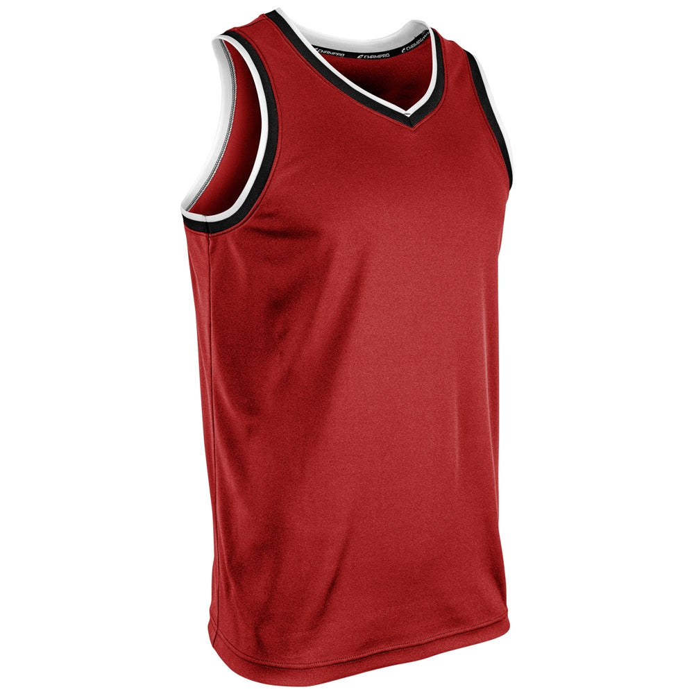 Forward Basketball Jersey - Scarlet Black White - Adult - Medium
