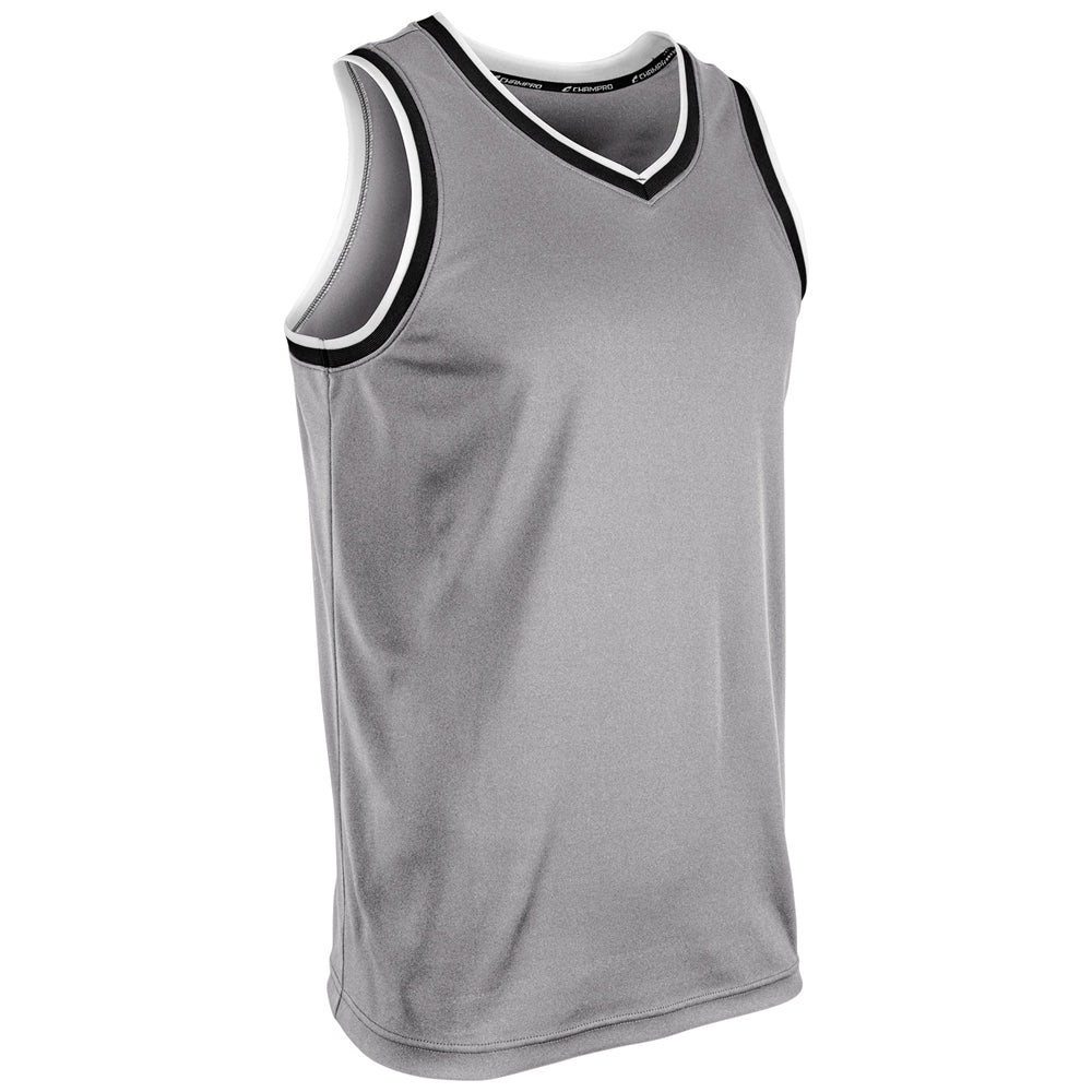 Forward Basketball Jersey - Silver Black White - Adult - Large