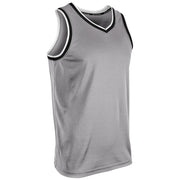 Forward Basketball Jersey - Silver Black White - Adult - Large