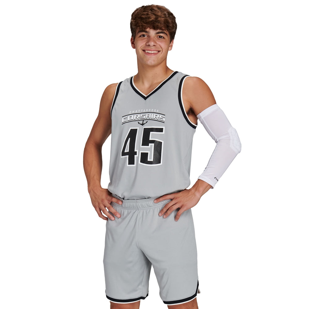 Forward Basketball Jersey - Black, Silver, White - Adult - 3XL