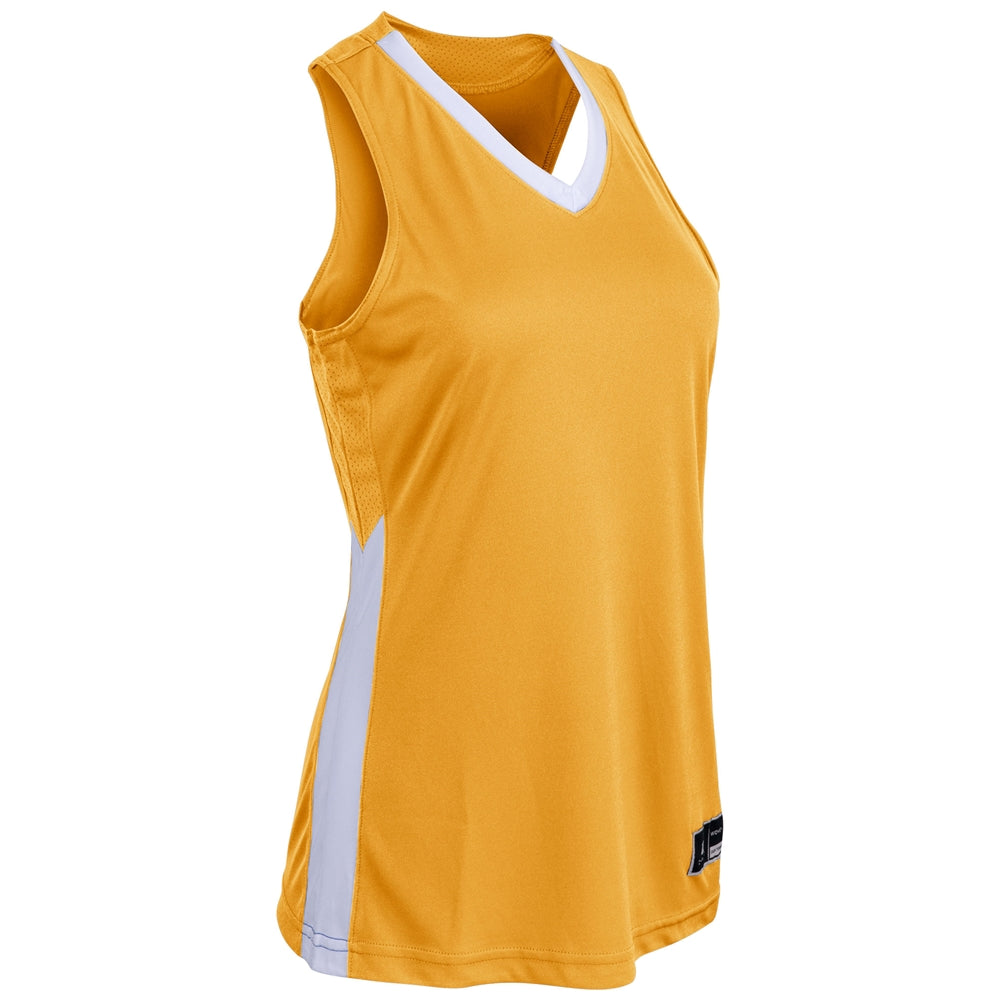 Dagger Basketball Jersey - Gold White - Womens - Extra-Large