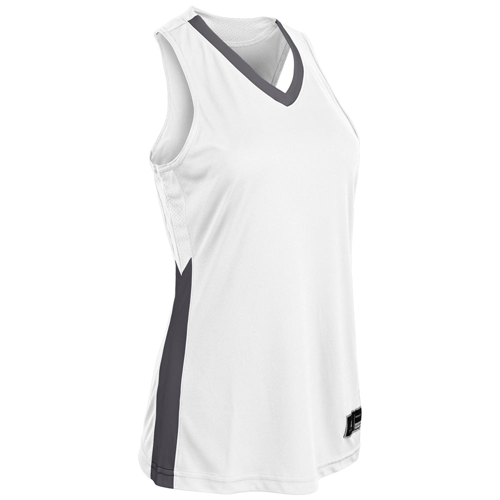 Dagger Basketball Jersey - White Charcoal - Womens - XXLarge