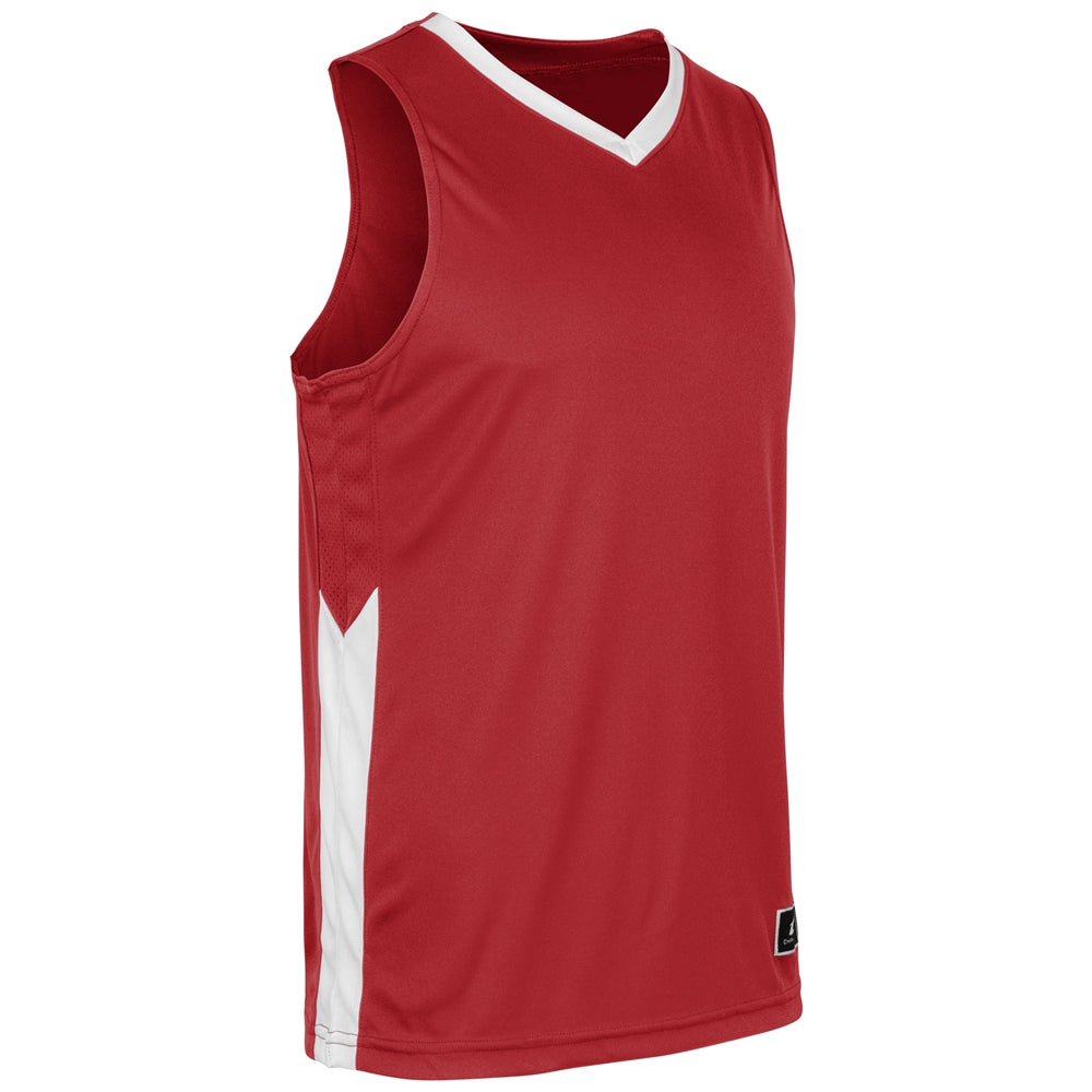 Dagger Basketball Jersey - Scarlet White - Youth - Extra-Large