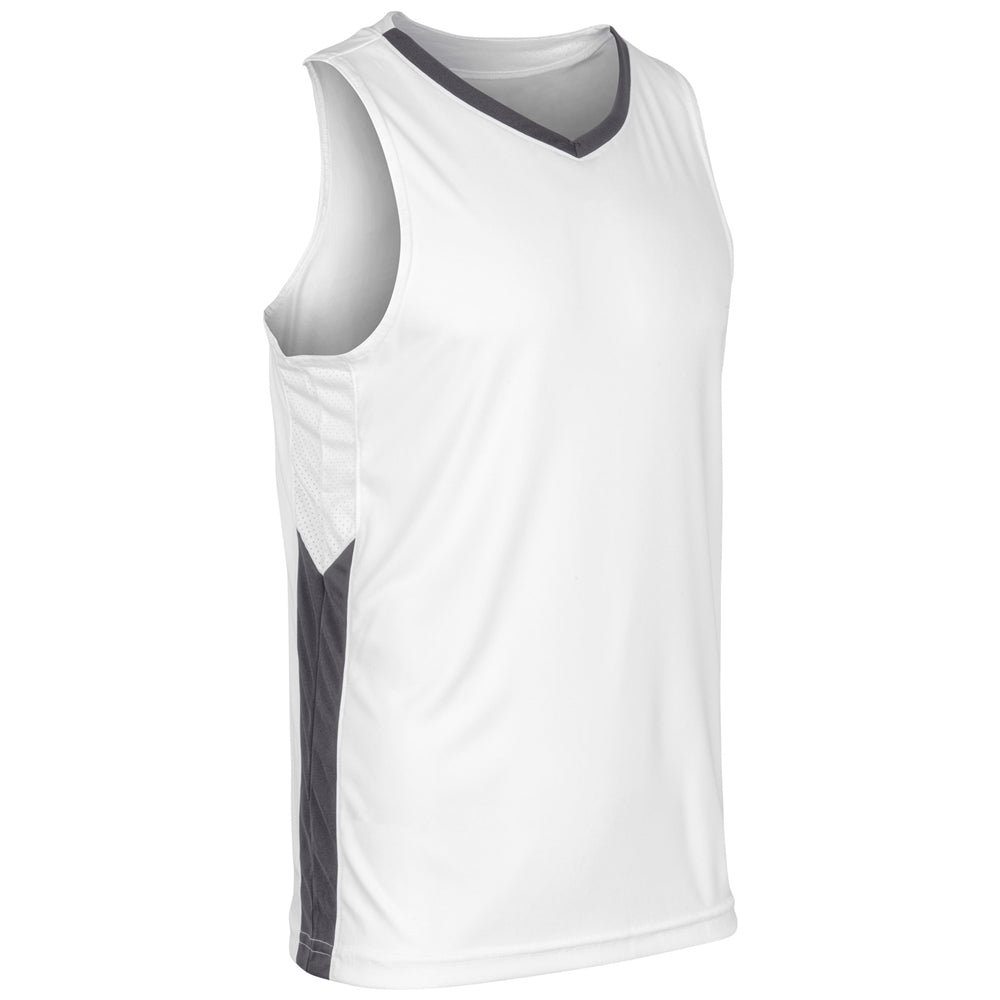 Dagger Basketball Jersey - White Charcoal - Adult - 3XL
