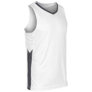Dagger Basketball Jersey - White Charcoal - Adult - 3XL