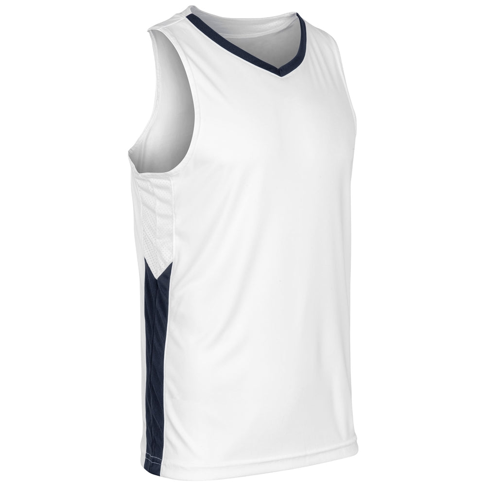 Dagger Basketball Jersey - White Navy - Adult - Small