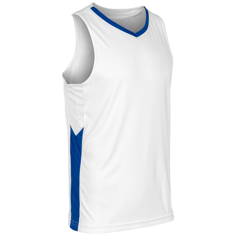 Dagger Basketball Jersey - White Royal - Adult - 3XL