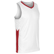 Dagger Basketball Jersey - White Scarlet - Adult - Small