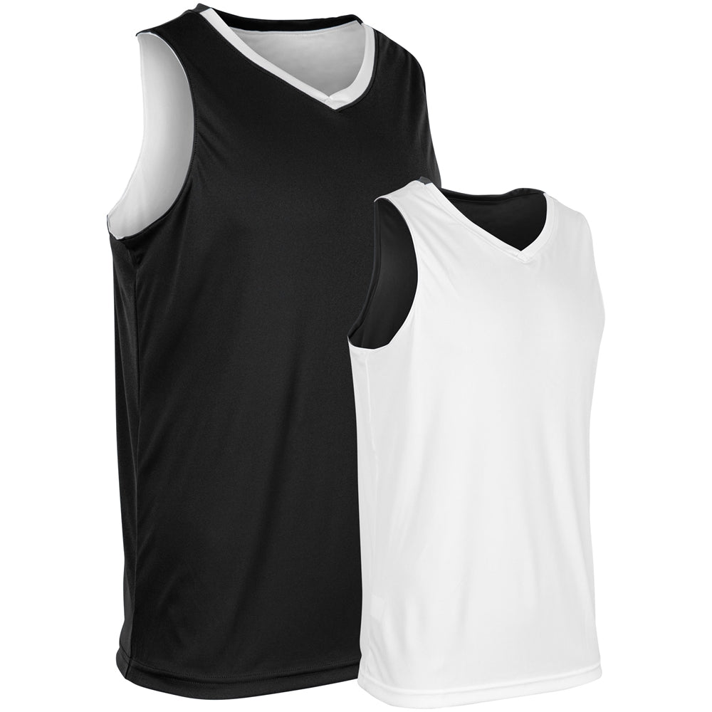 VICTORIOUS Basketball Jersey - Black White - Adult - Large