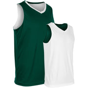 VICTORIOUS Basketball Jersey - Forest Green White - Adult - Medium