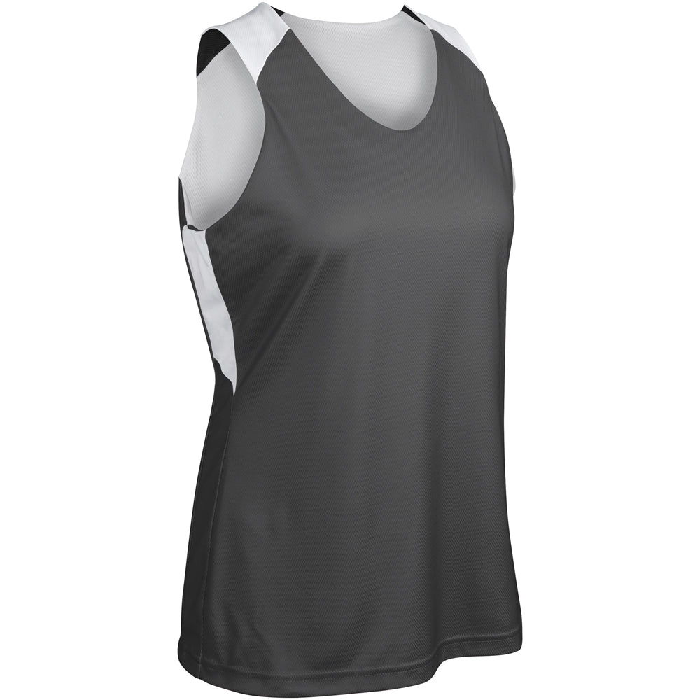 SWISH Reversible Basketball Jersey - Charcoal White - Womens - Large