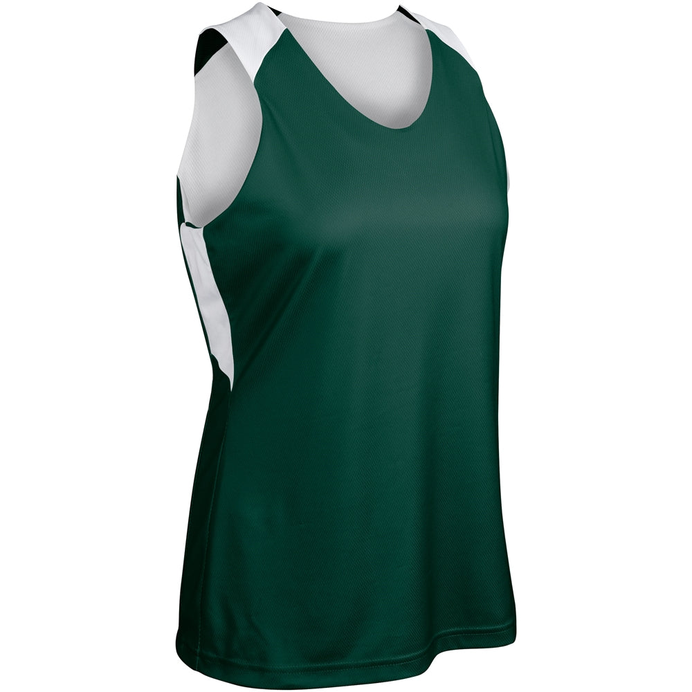 SWISH Reversible Basketball Jersey - Forest Green White - Womens - Extra-Large