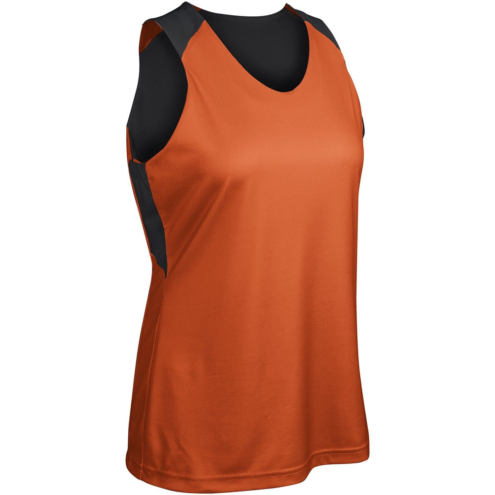 SWISH Reversible Basketball Jersey - Orange Black - Womens - Small