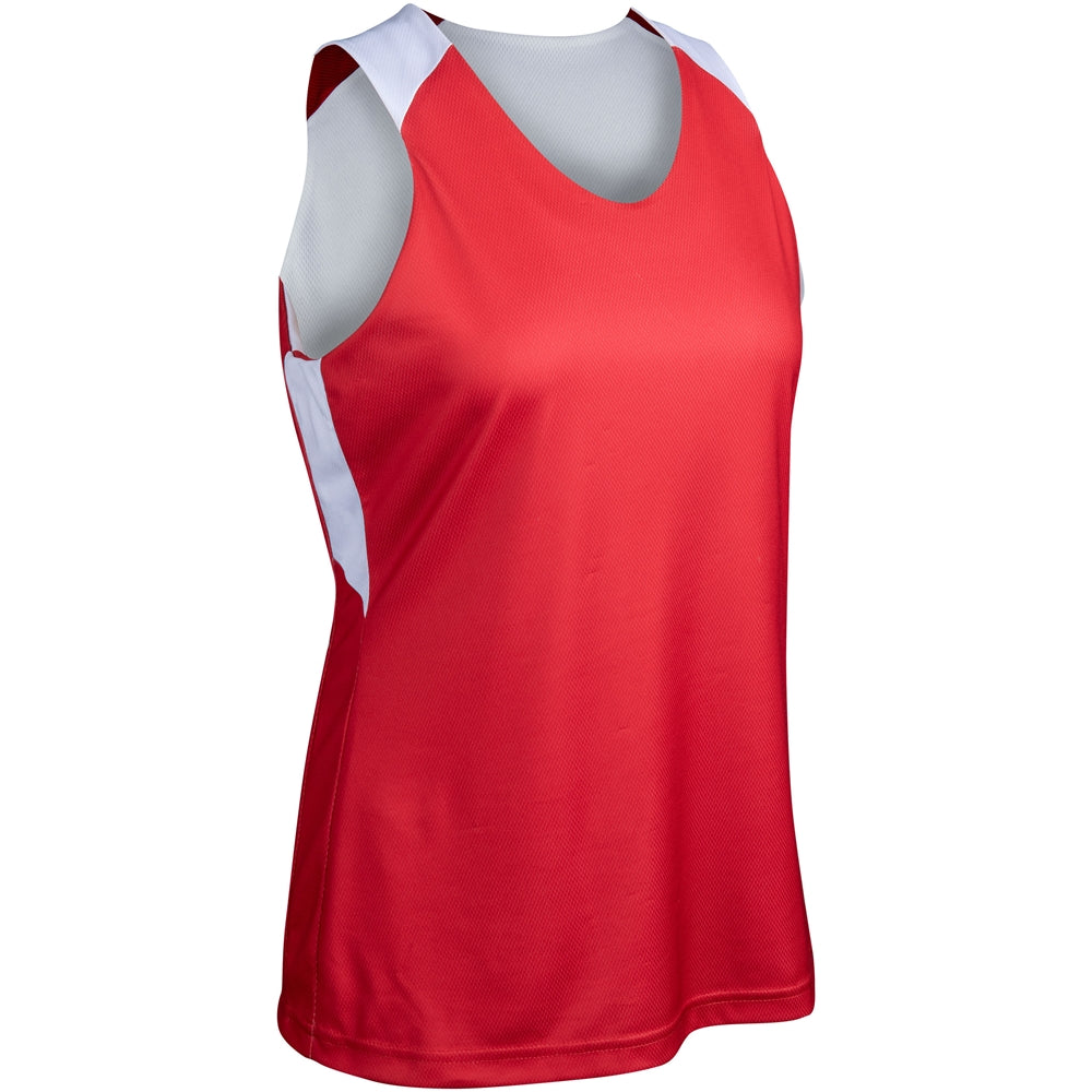 SWISH Reversible Basketball Jersey - Scarlet White - Womens - Large