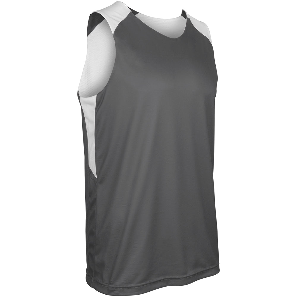 SWISH Reversible Basketball Jersey - Charcoal White - Girls - Large