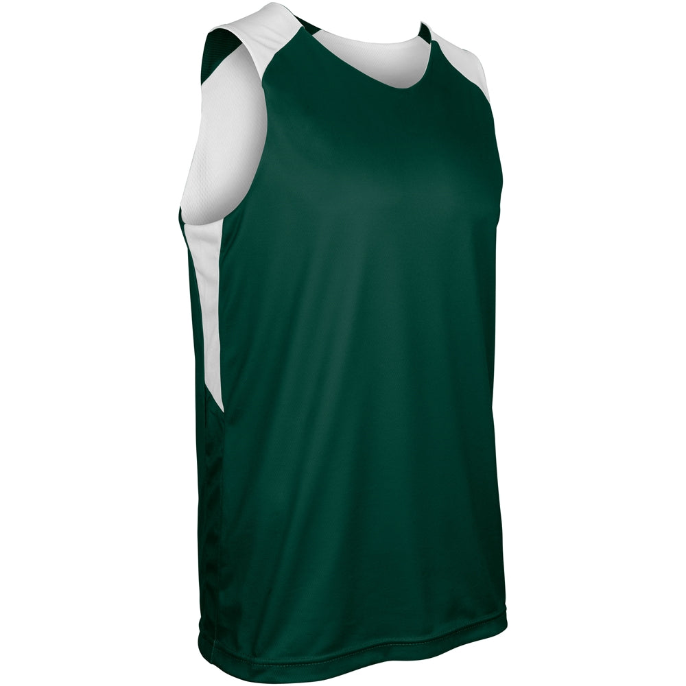 SWISH Reversible Basketball Jersey - Forest Green White - Adult - Large