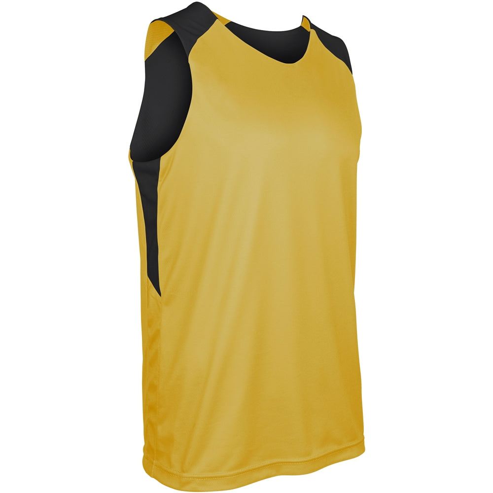 SWISH Reversible Basketball Jersey - Gold Black - Adult - XXLarge