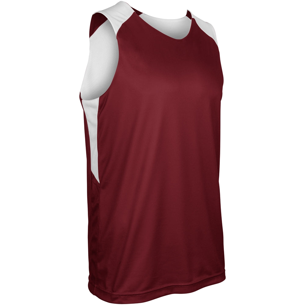 SWISH Reversible Basketball Jersey - Maroon White - Girls - Medium