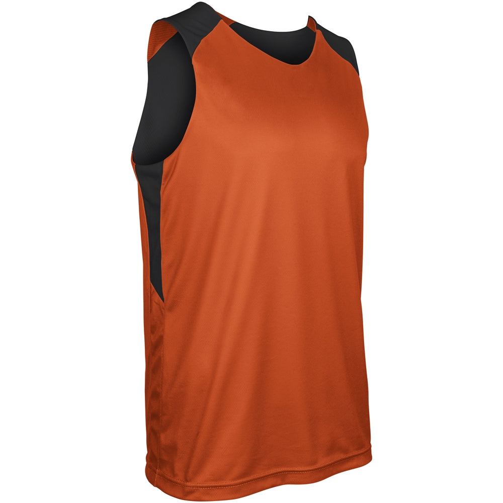 SWISH Reversible Basketball Jersey - Orange Black - Adult - Large