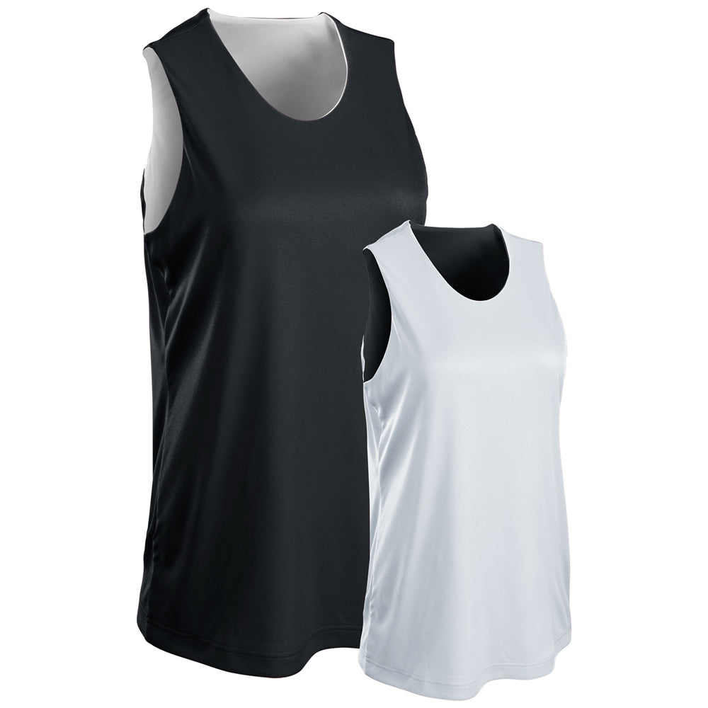 Vision Reversible Basketball Jersey - Black White - Girls - Large