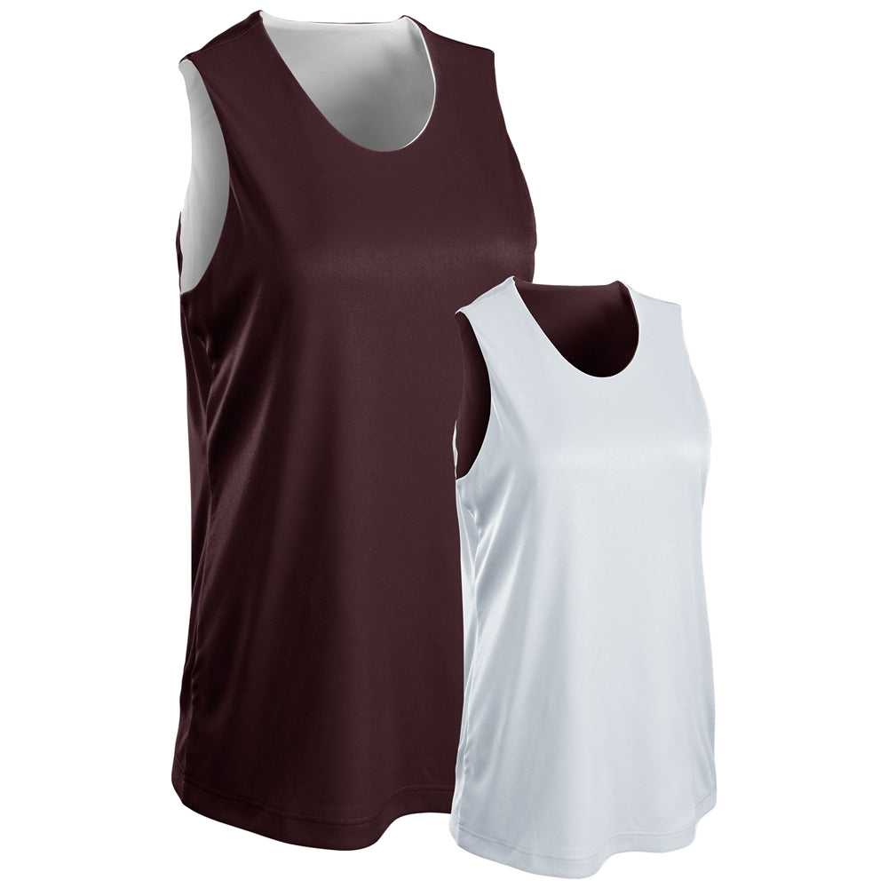 Vision Reversible Basketball Jersey - Maroon White - Womens - Small