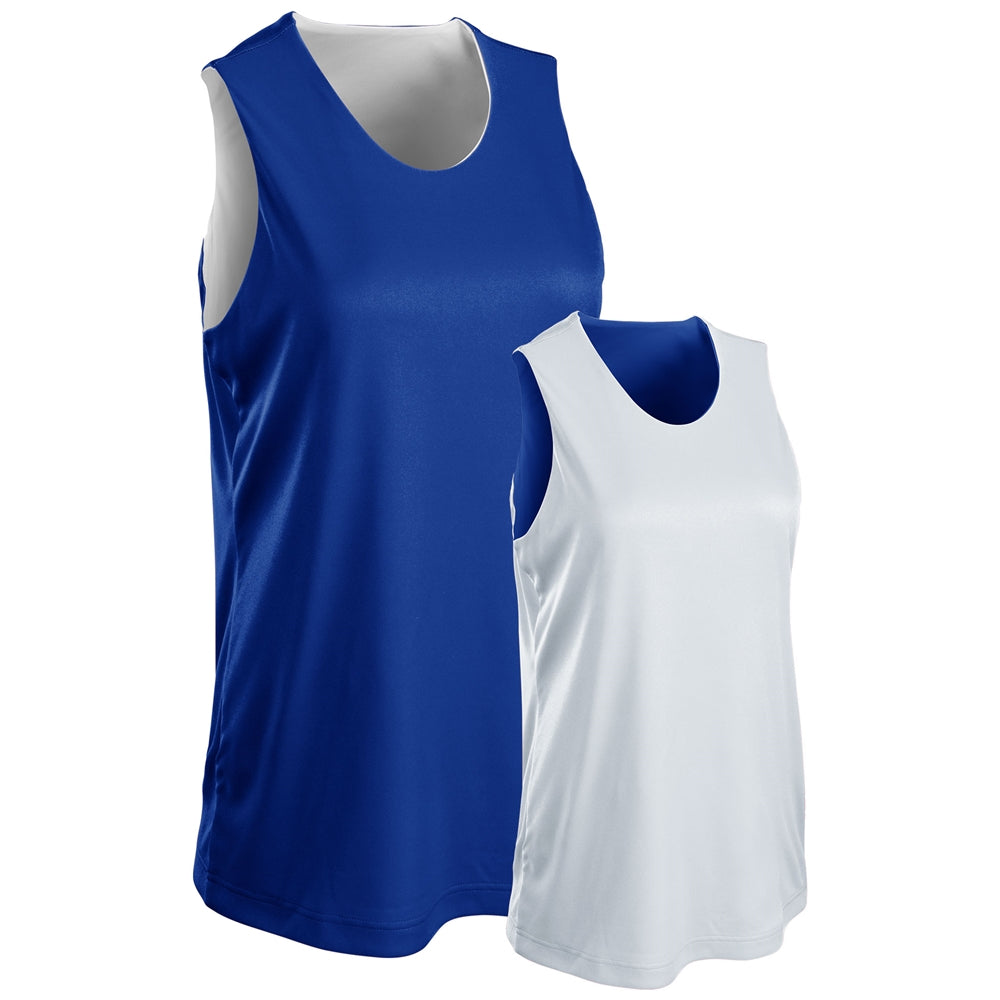 Vision Reversible Basketball Jersey - Royal White - Girls - Medium