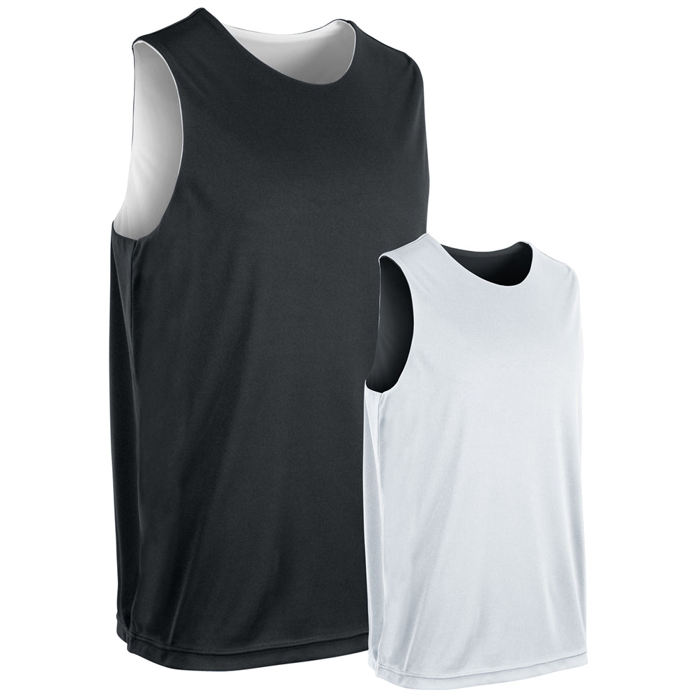 Vision Reversible Basketball Jersey - Black White - Adult - 3XL